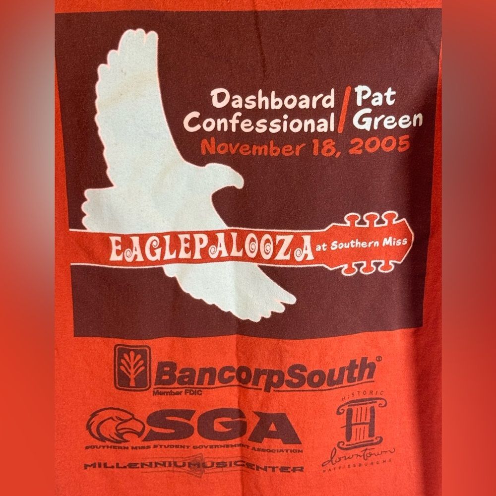 Vintage t-shirt 2005 Eaglepalooza concert University of Southern Mississippi